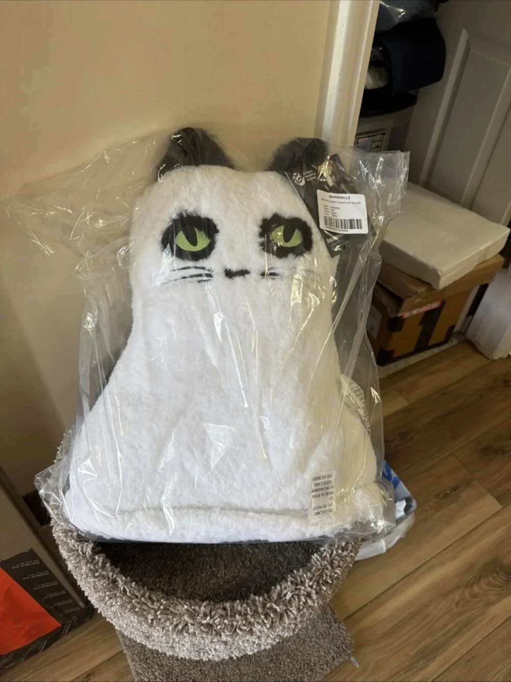 HUMANE SOCIETY 15x20 Shaped Sheet Ghost Cat Pillow - NWT
